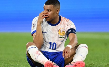 ଫ୍ରାନ୍ସ ଅଧିନାୟକ କିଲିଆନ୍‌ ଏମ୍‌ବାପେଙ୍କ ଭାଙ୍ଗିଯାଇଛି ନାକ ହାଡ଼