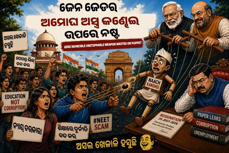 ବିଚକ୍ଷଣ ଯୋଜନାର  ଅନ୍ଧ ପ୍ରୟୋଗ: ଜେନ ଜେଡର ‘ଅମୋଘ ଅସ୍ତ୍ର’ କଣ୍ଢେଇଟିଏ ଉପରେ ନଷ୍ଟ