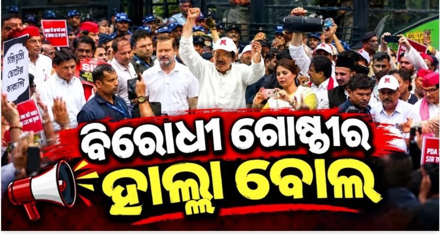 ମୁଖ୍ୟ ନିର୍ବାଚନ ଆୟୋଗଙ୍କ ଇସ୍ତଫା ଦାବିରେ ବିରୋଧୀ ମେଣ୍ଟର ସଂସଦ ମାର୍ଚ୍ଚ, ଯୋଗଦେଲେ ୧୯ ଟି ଦଳର ପ୍ରତିନିଧୀ